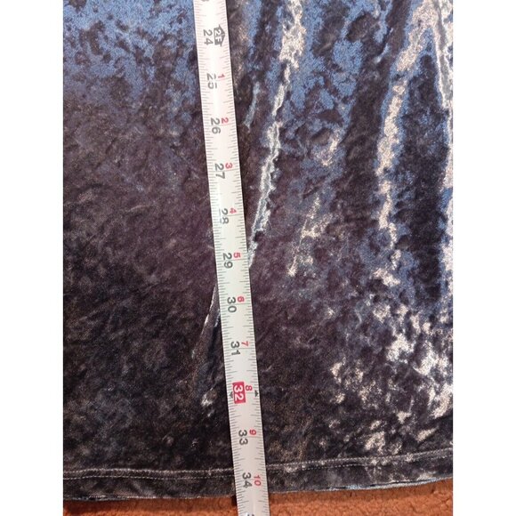 Mossimo Crushed Velvet Slip‎ Dress Lace Trim Midi Adjustable 90s Style XS - Picture 9 of 9